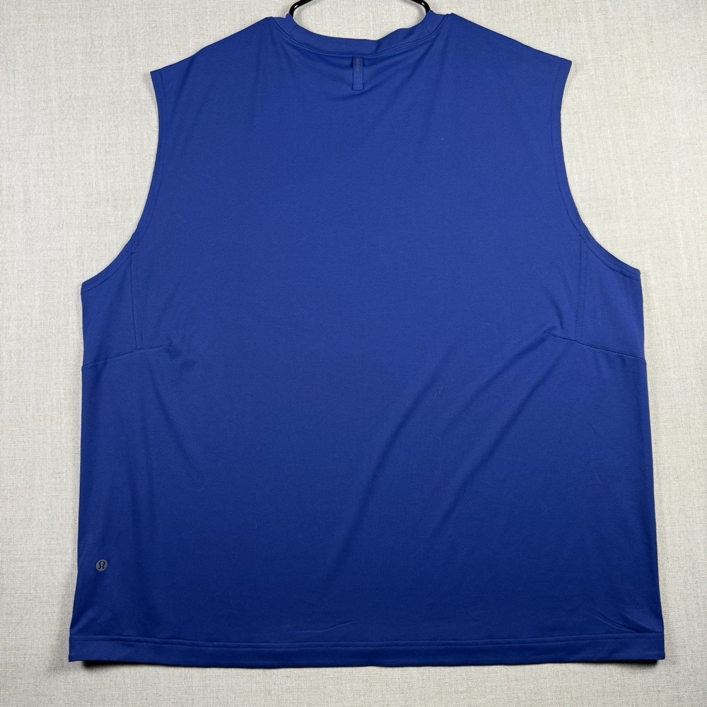 Lululemon Shirt Men's Size XXL Sleeveless Blue Tank Top Athletic Gym Training - Picture 3 of 5